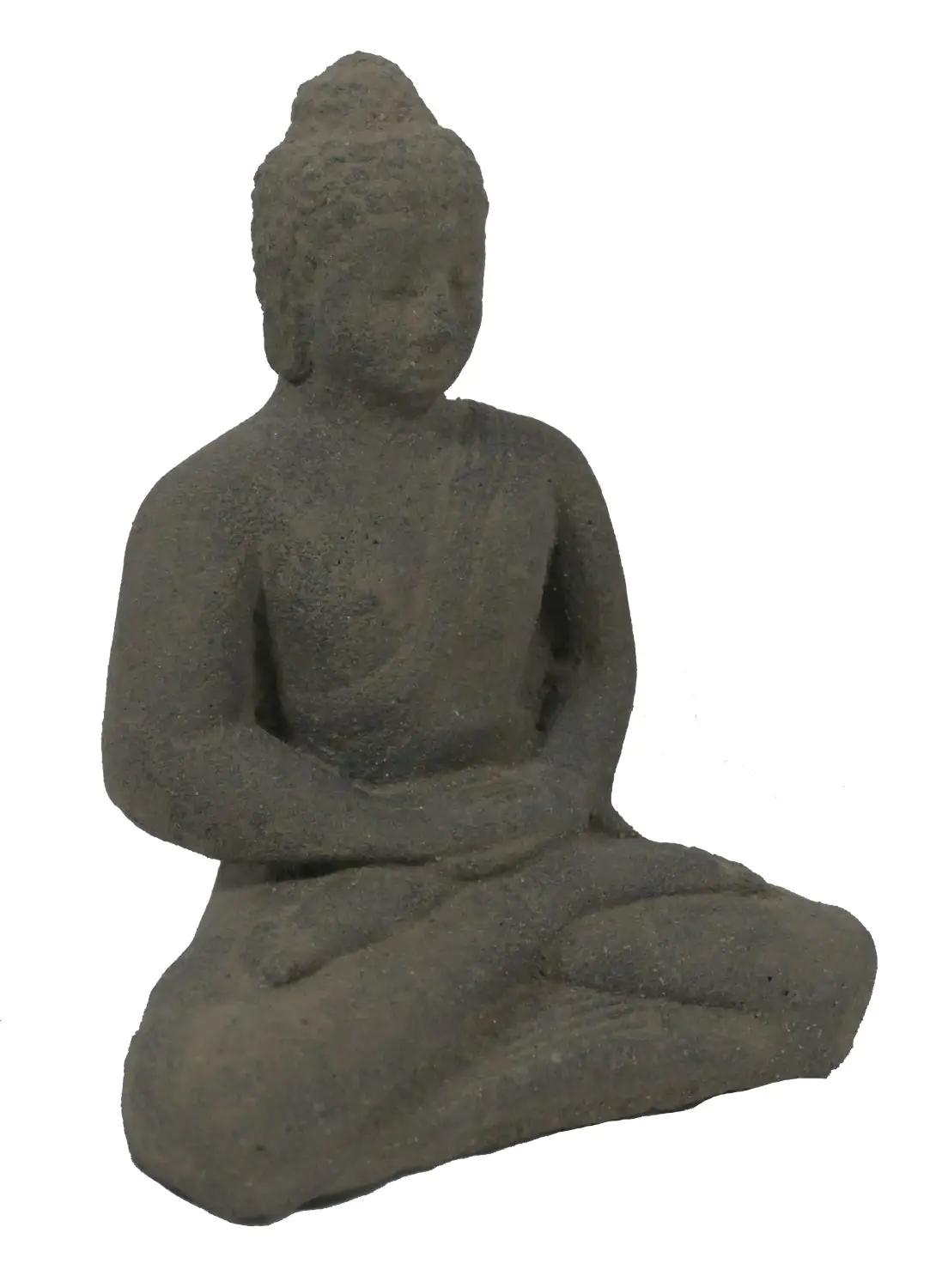  Product image 2 of the product “Seated Buddha Borobudur, 18cm high, cast lava stone, antique finish ”